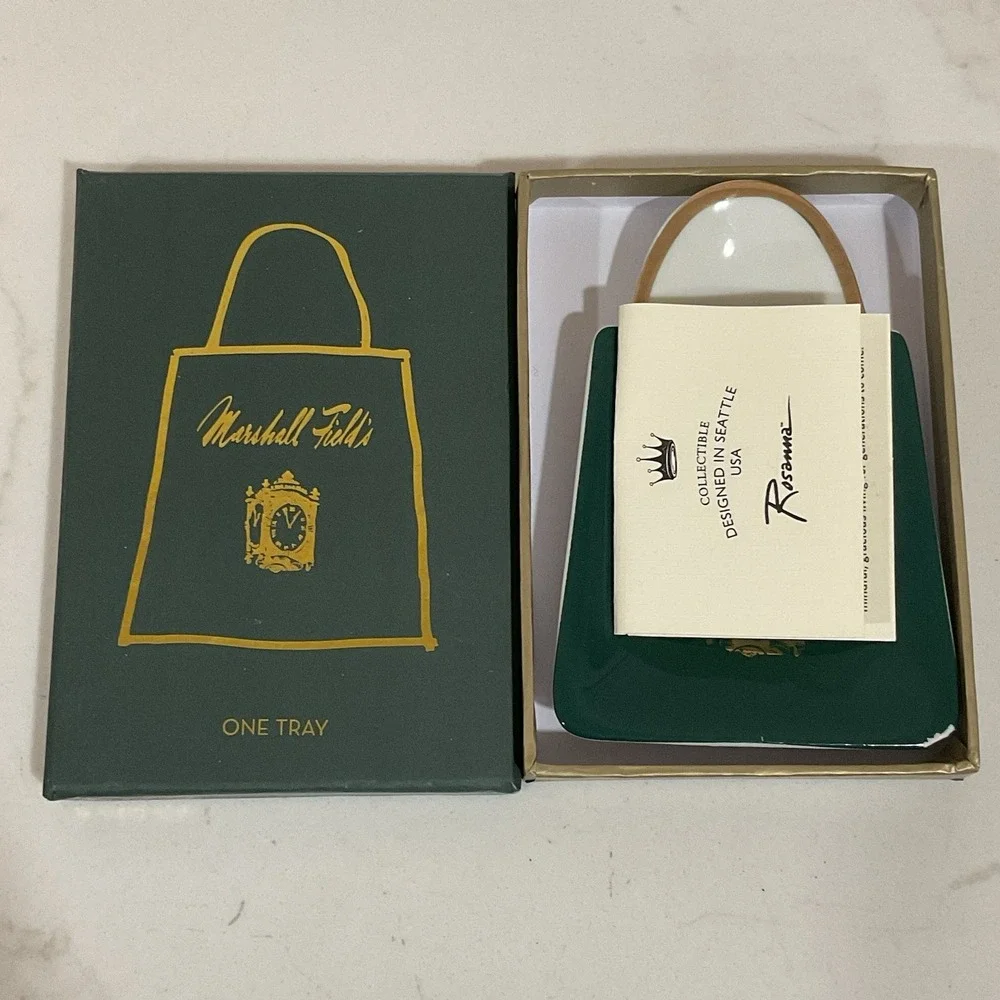 Marshall Fields Rosanna 2018 Dish Tray Trinket Clock W/box Small Chip On Corner